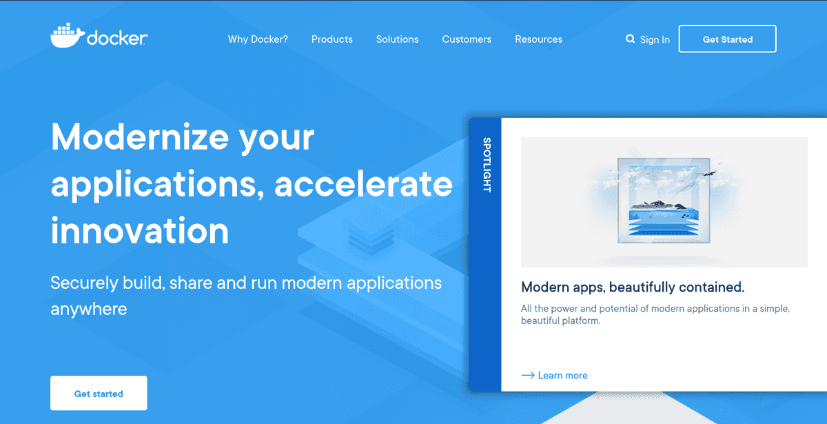 Docker homepage